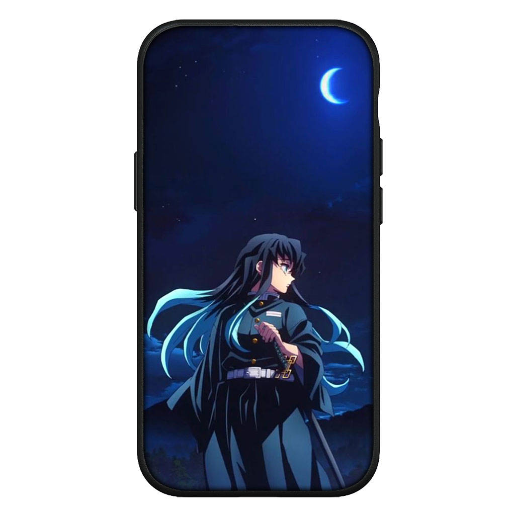 For Samsung Galaxy S24 S23 iPhone 16 15 14 Xiaomi Redmi Note 13 12 11 Plus 9 Pro Max X XR-deksel Muichiro Tokito Kamado Tanjiro Demon Slayer OPPO Huawei