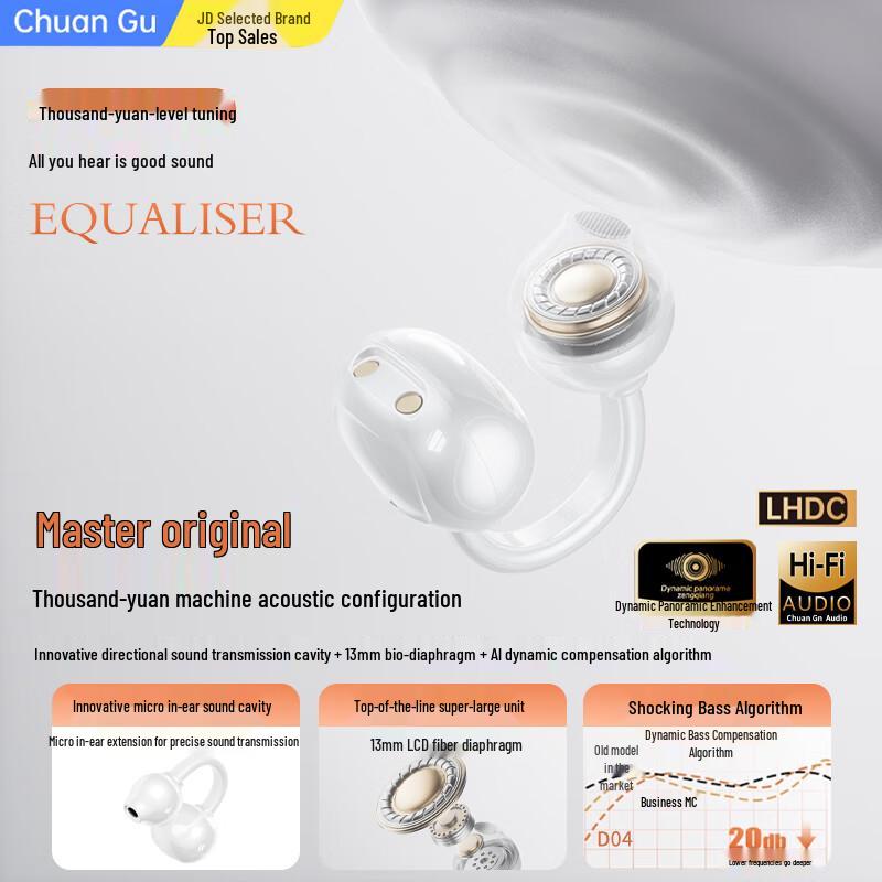 Chuan Gu Open-Ear Clip-On Bluetooth Sport Headphones