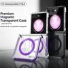 Luxury Transparent Magnetic Case for Samsung Galaxy Z Flip 8 7 FE 6 5 4 for Magsafe Hard PC+TPU Shockproof Protective Cover