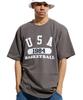 CREAM SODA LAB Usa Basketball Short Sleeve T-Shirt Charcoal White