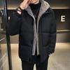 Winter Coat Men Cotton Hooded Down Casual Warm Jacket Coat Men