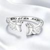 Graceful Angel Wing Shaped Rings With Flexible Sizing Option Crafted From Copper For Long Time Beauty