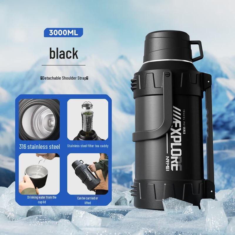 Youluo 2L Insulated Outdoor Water Bottle with Straw