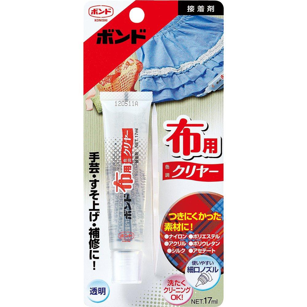 Konishi Bond Clear for Cloth 17g Repair Hemming Anti-Fraying #05324 17 m