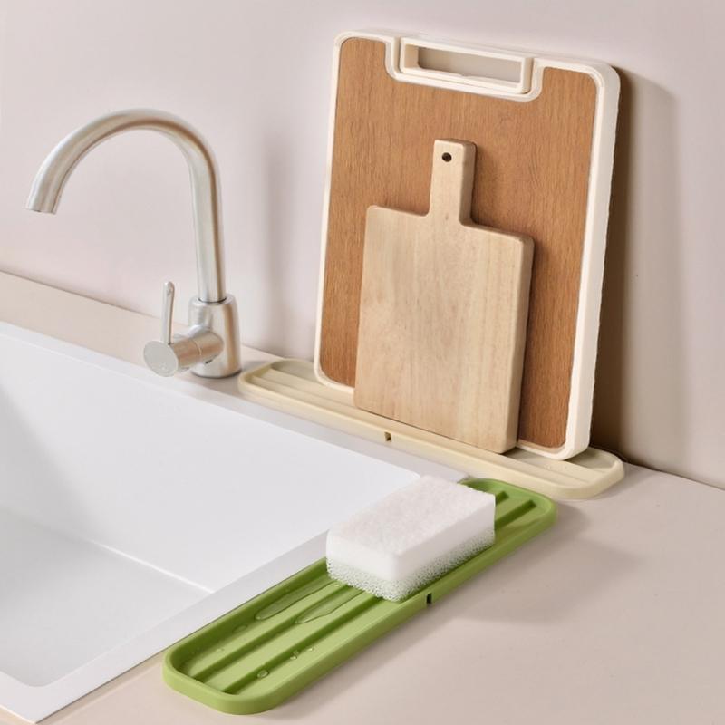 Nonslip Silicone Drain Pad Draining Mat With Unique Texture Kitchen Sink Organiser for Bottle Cup Dish Utensils