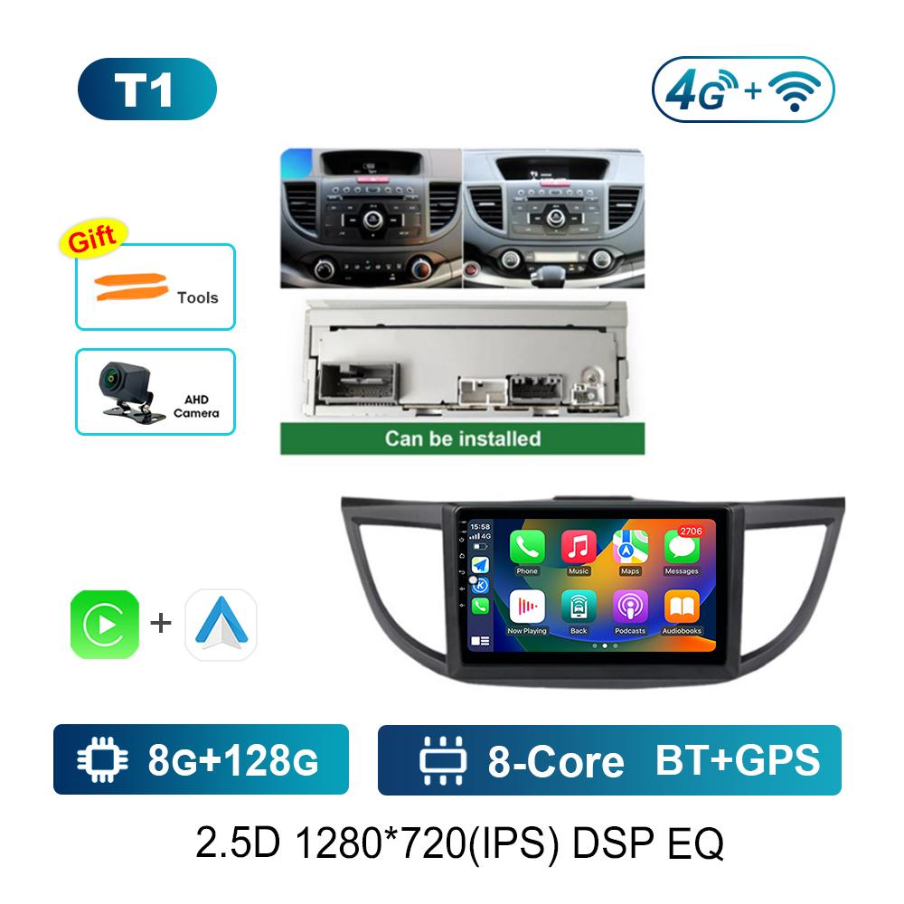 Carplay WiFi 10.1 '' for Honda CRV CR-V 4 RM RE 2011 - 2018 GPS Car Video Multimedia Player Android OS 4G BT HD Touch Screen
