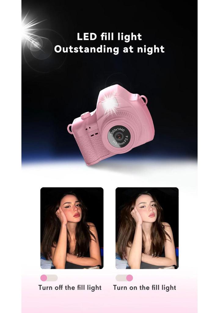 2K HD Mini Kids Digital Camera with Retro Filter