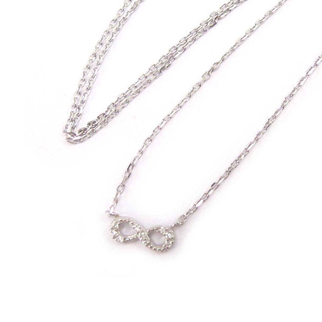 Les Trésors De Lily [K5222] - Collier Argent 'Infini' blanc
