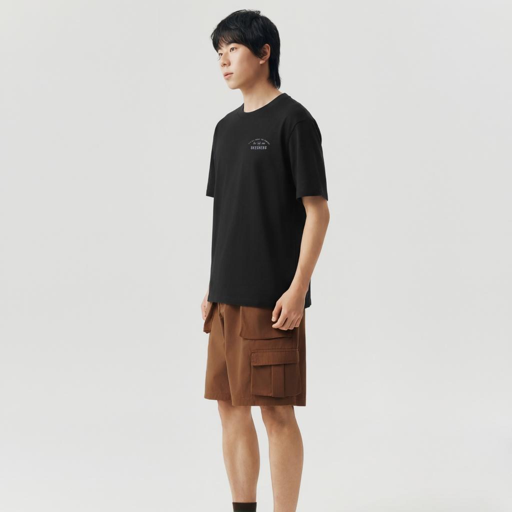 Skechers Breathable Round Neck Pullover Short Sleeve T-Shirt Men tops L126M017-0018