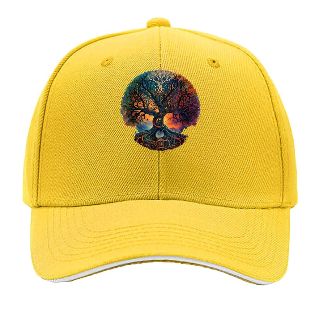 Tree Of Life Meditation Fantasy Art Design Sandwich Baseball Cap Unisex Women Sun Cap Outdoor Workouts Hat