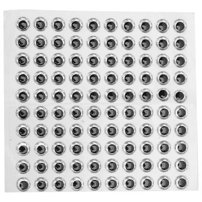 100PCS Pack Fishing Lure Eye 9mm 3D Realistic Fishing Eyes for Making Fishing BaitSilver