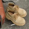 Large Size Men's Casual Tooling Work Boots Original Leather Shoes Cowboy Platform Desert Boot Outdoors Autumn Winter Ankle Botas