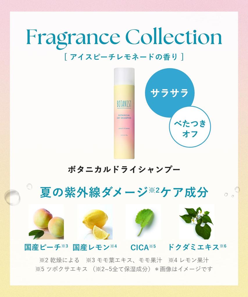 Summer Limited BOTANIST Dry Iced Peach Lemonade Scent [2025 Edition] Shampoo,