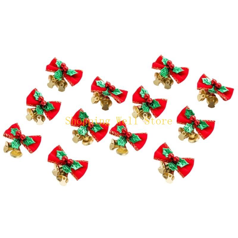 KX4B Burlap Bows Ornaments for Christmas Presents Wrapping Decoration Wedding