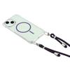 For iPhone 14 Magnetic Case with Lanyard Drop-Proof TPU + PC Phone Back Cover