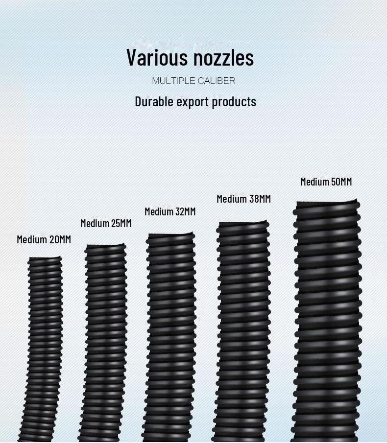 Corrugated Rubber Pipe for Aquarium and Pond Filter Systems