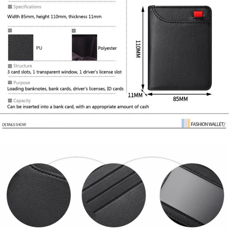 Car Men's Wallet motor vehicles Card Ticket Storage Bag For Citroen C3 C4 CACTUS C6 C8 C3-XR Picasso Grand DS3 DS5 Accessories aje256