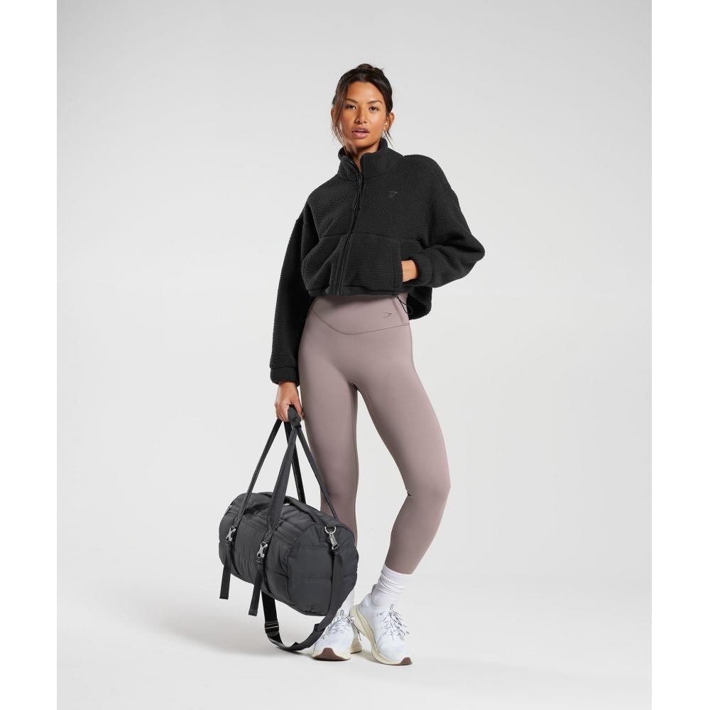 Gymshark Elevate Fleece Midi Jacket Black B5a7t Bb2j