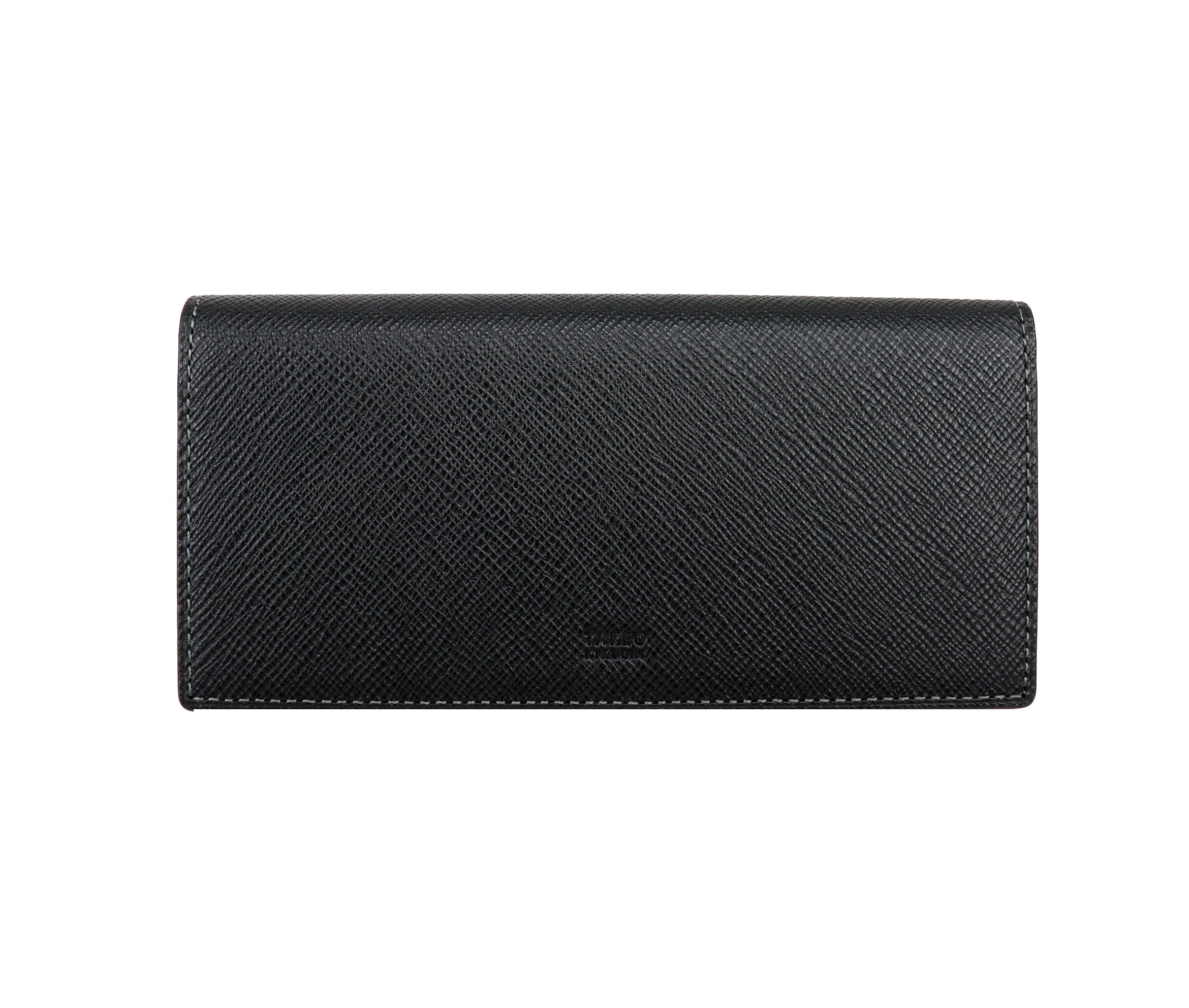 

Takeo Kikuchi Panama Leather Long Wallet, Embossed Cowhide Leather (CowhideEmbossed, Black)