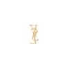Saint Laurent Sculpted Single Logo Decorated Brass Earrings Women earrings Gold 746670Y15008030