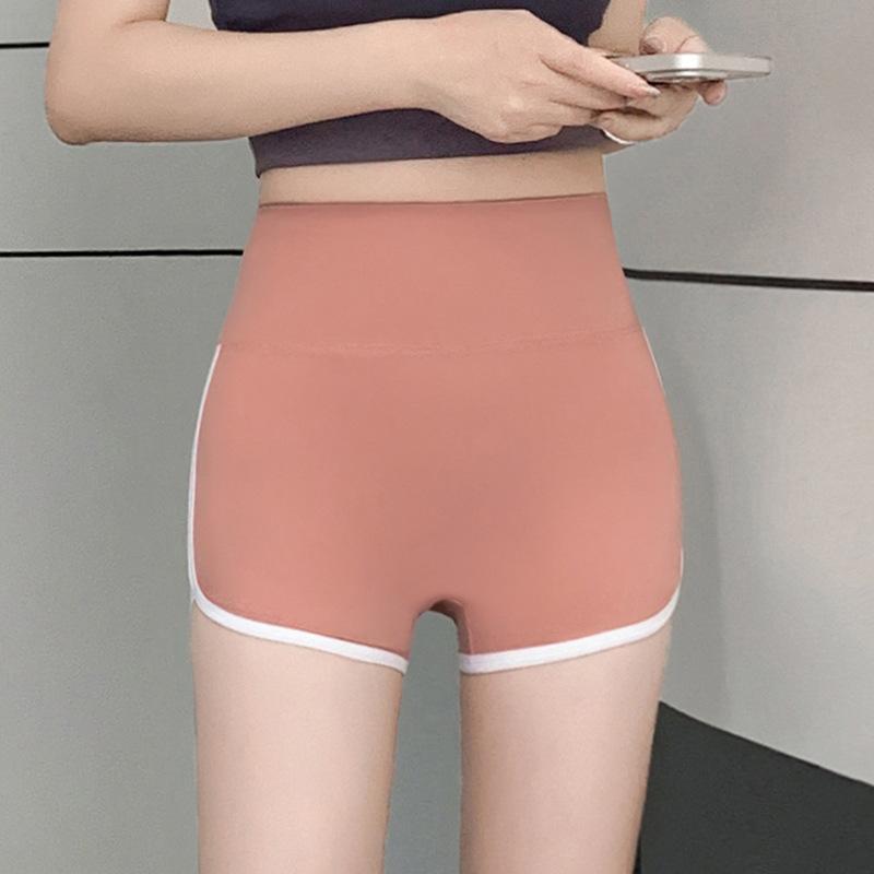 

Три точки женские летние тонкие подтяжки живота бедра нескользящие леггинсы можно носить снаружи пэчворк йога защитные штаны L розовый