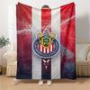 Chivas Guadalajara Print Flannel Blanket High Quality Warm Comfortable Cover for All Seasons Perfect for Gifts Home Decor