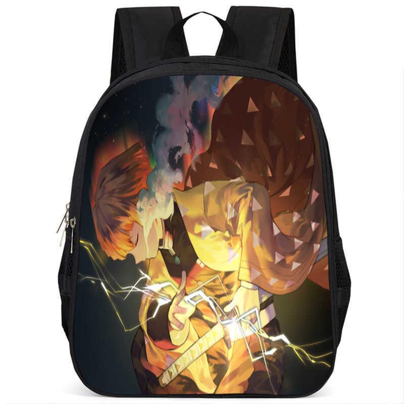 Trendy Demon Slayer Book Bag With Durable Oxford Fabric And Large Storage