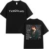 2026 Summer Rapper Yong Bulu Graphic Print T-shirt Men's Fashion Hip-hop Retro Cotton Short-sleeved Loose Casual Shirt