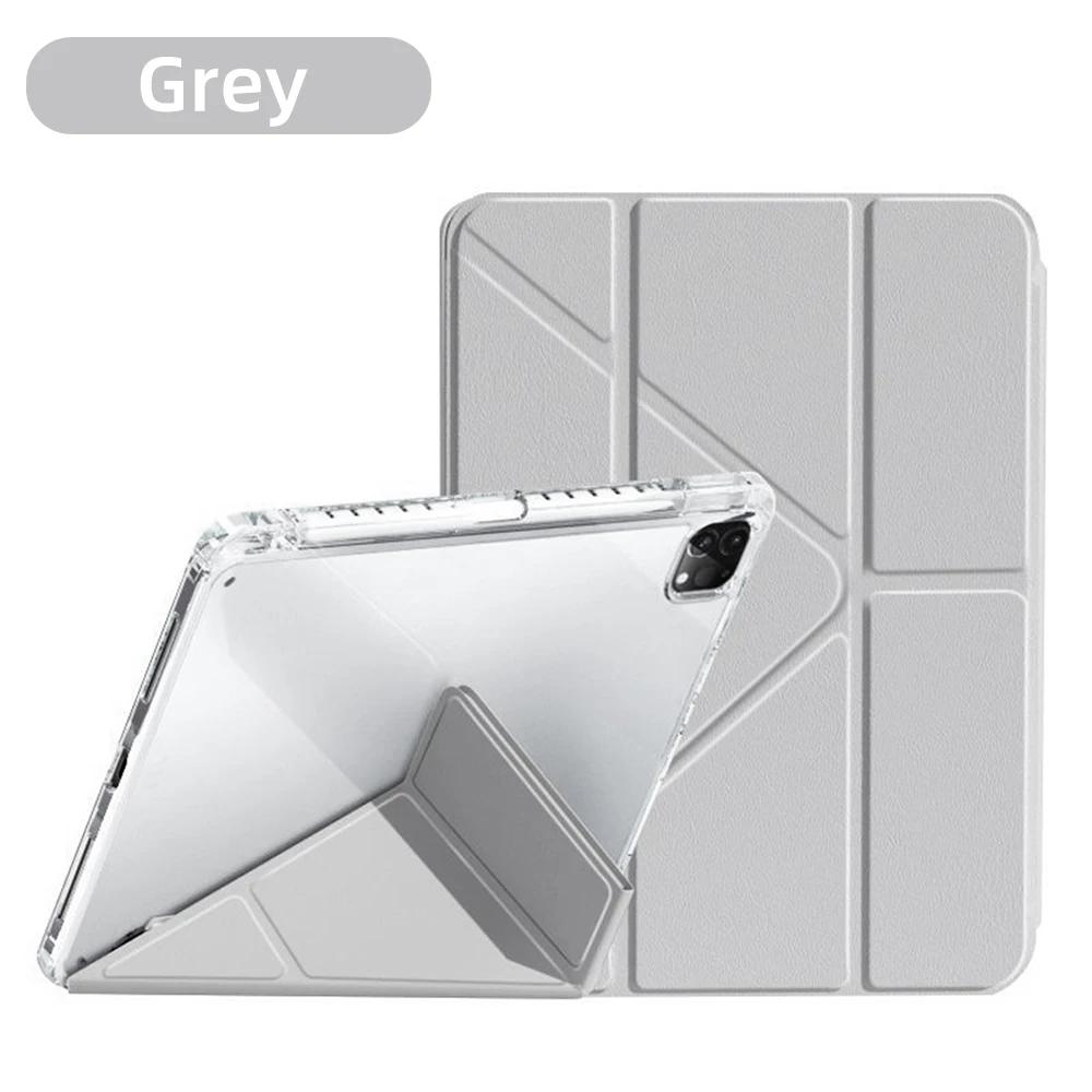 For iPad Case iPad Pro 13/11 M4 Air 11/13 M2 for 10th Gen Pro 12.9/11 Air 4/5th mini 6 Cover Y-bracket Acrylic Transparent