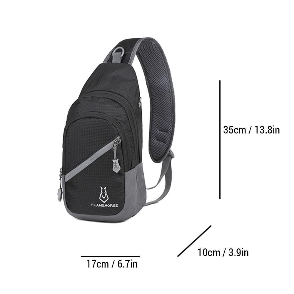 Umhängetasche aus ultraleichtem, wasserabweisendem Nylon mit Öffnung für Kopfhörer