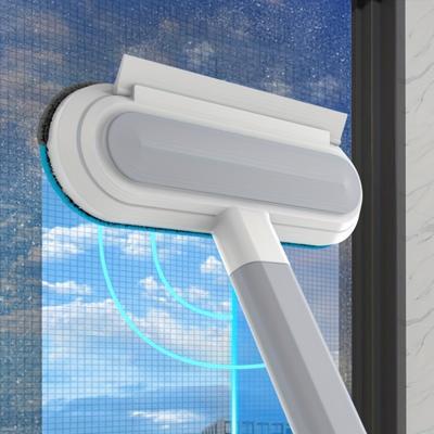 Window Screen Brush With Extendable Handle Reusable Dust Scraper For Home Cleaning Glass Window Mesh Scrubber Pet Hair Remover Cleaning Tool