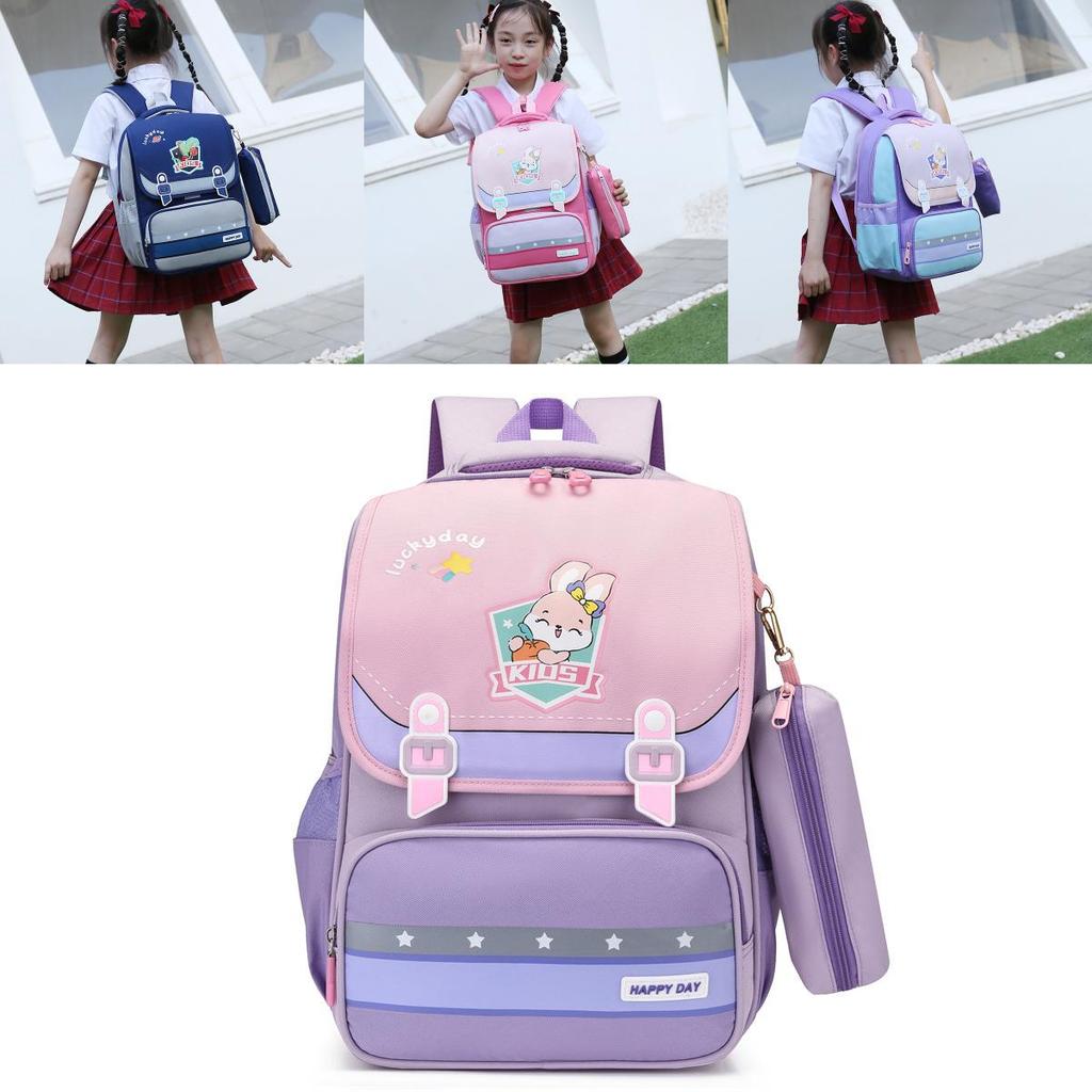 Cute Cartoon Large Capacity Lightweight School Backpack For Girls With Breathable Waterproof Fabric