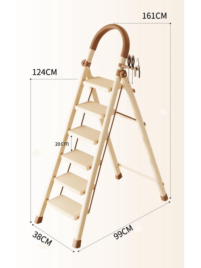 Carbon Steel Telescopic Folding A-Frame Ladder & Clothes Rack