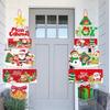 Christmas Santa & Snowman Door Hanger Set