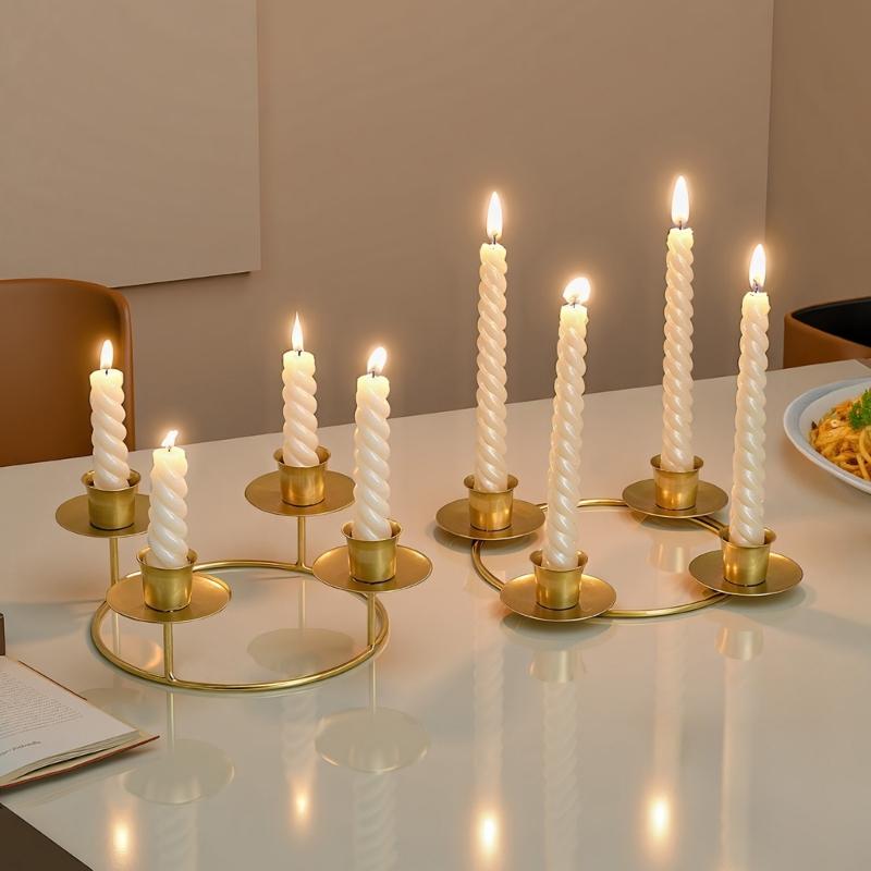 Decorative Candle Stands Iron Taper Candle Holders Candelabra Retro Candlestick Holders for Wedding,Table Centerpieces