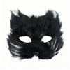 Premium Simulated Fox Party Fox Mask Lifelike Comfortable Faux Fur Cat Mask DIY Accessories Realistic Mask Cosplay Props