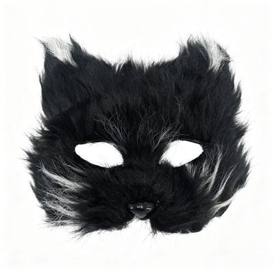 Premium Simulierte Fuchs Party Fuchsmaske Lebensecht Bequem Kunstpelz Katzenmaske DIY Zubehör Realistische Maske Cosplay Requisiten