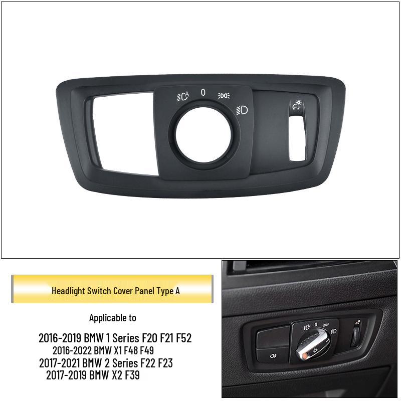 BMW X1/X2 Headlight Switch Button Cover for 1 & 2 Series F49 Light Control Knob.