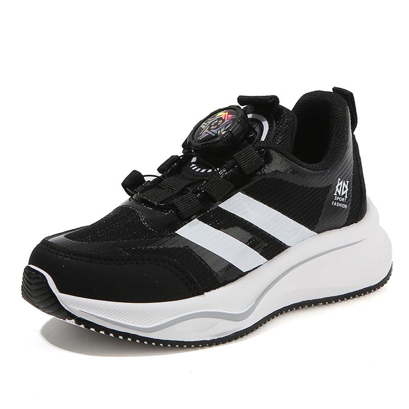 

Children s Sneakers2026Spring and Autumn Boys White Sneakers with Rotating Buttons, Girls Running Shoes, Soft-Soled Baby Casual Mesh Shoes 21-26（One Hand Shot6Dou чёрный