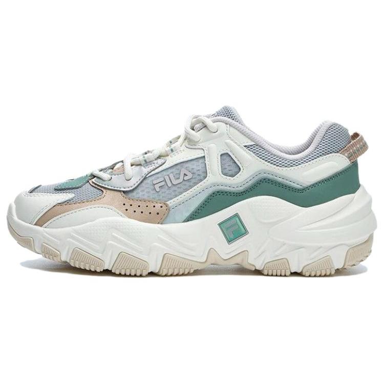 FILA Predator 2 Sneakers  White Grey Green  Women s F12W322105FLS 35.5