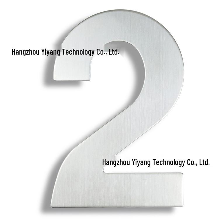 15CM 3D Stainless Steel Outdoor House Number - 6 Inch