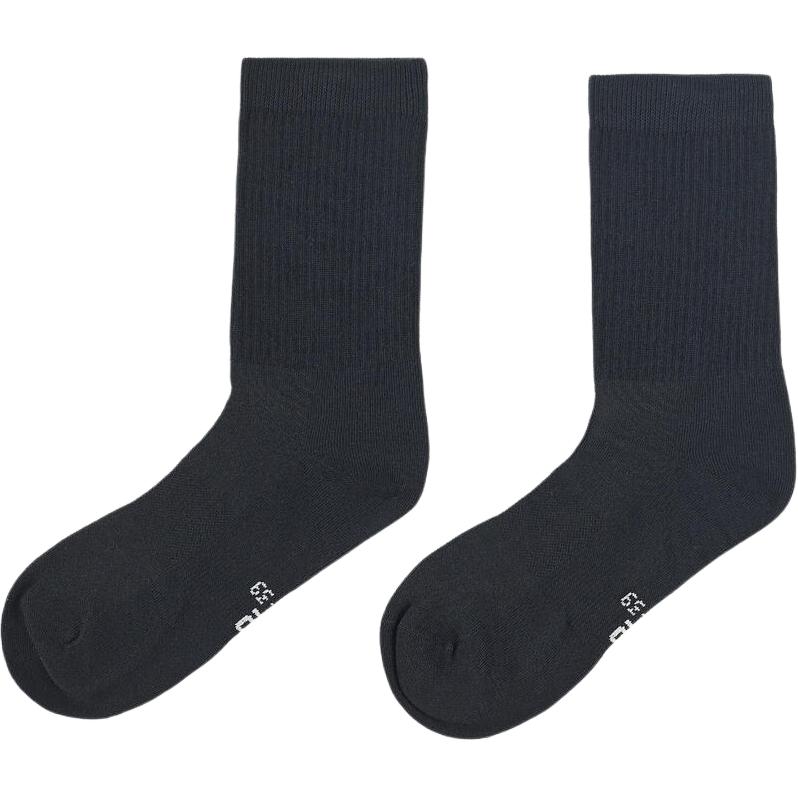 DECATHLON Comfortable, Breathable, Versatile Mid-Leg Socks Unisex Pair Black