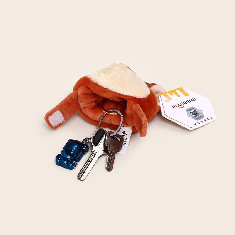 Plush Zootopia Soft Keychain Cute Cartoon Judy Nick Car Key Organizer Gifts