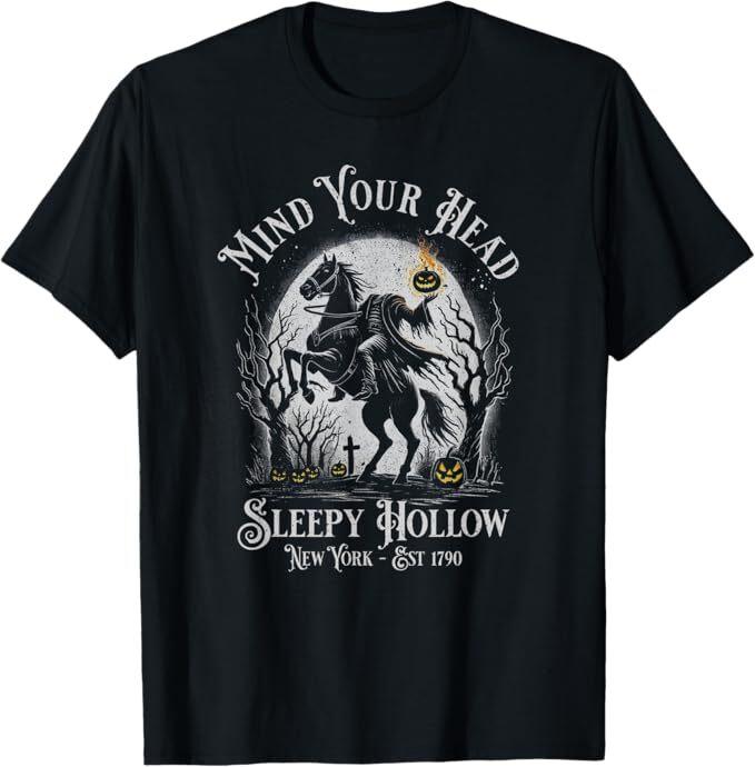 Vintage Mind Your Head Sleepy Hollow Headless Horseman Unisex T-Shirt Unisex T-Shirt M