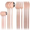 16pcs Mirror Durable Flatware Stainless Steel Cutlery Set Knife Coffee Spoon Fork Dinnerware Set Western Party Kitchen Tableware
