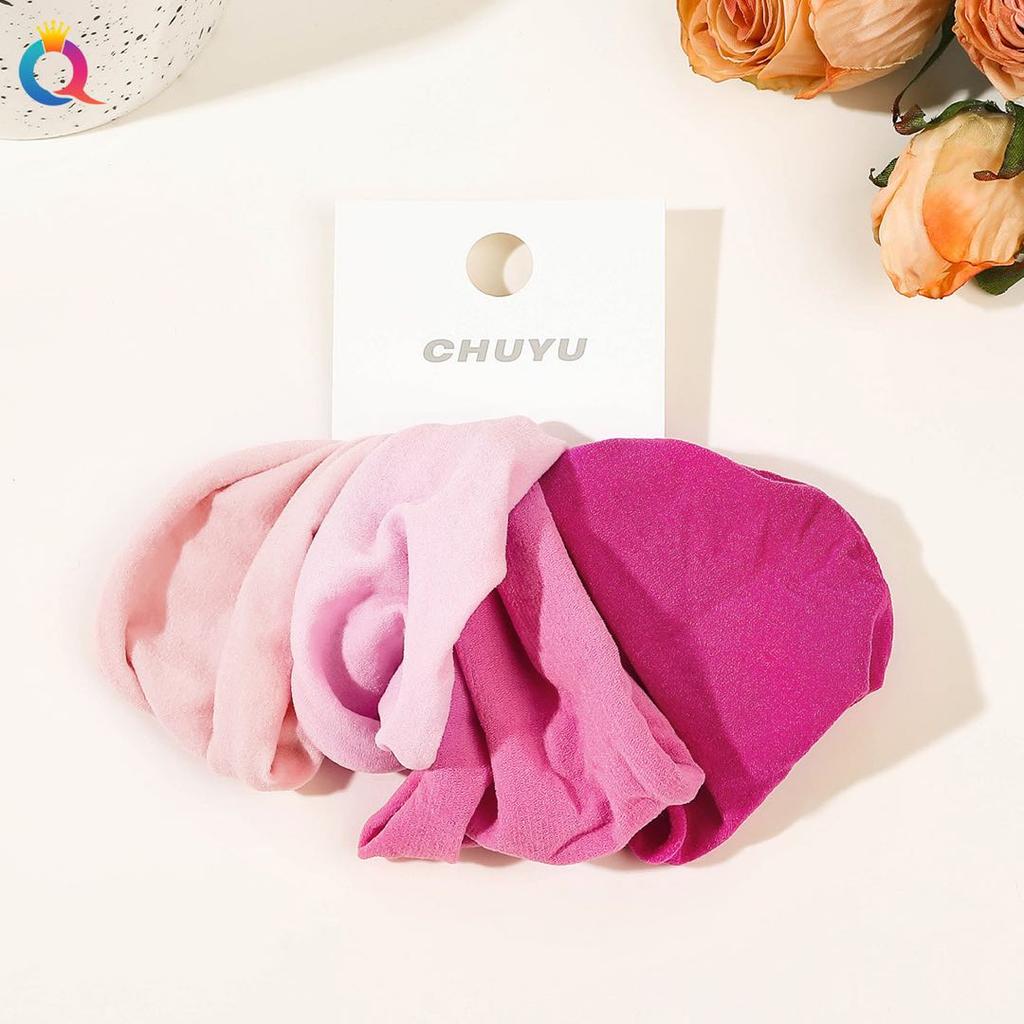 4 Pcs Solid Widen Thicken Hair Band Ropes Women Ponytail Holder Hair Tie Scrunchies Rubber Bands Korea Fashion Hair Accessories