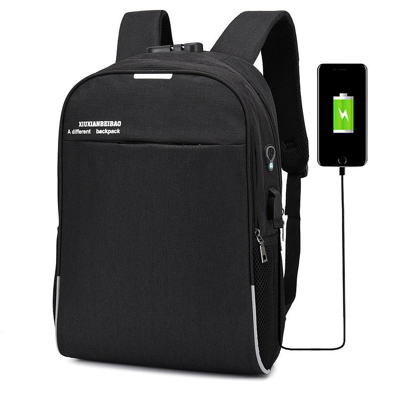 New anti-theft backpack USB charging backpack, fashionable student schoolbag large-capacity business computer backpack
