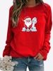 Autumn New Sweater Women Winter Long Sleeved Casual Round Neck Black Cats Printed Loose Sweatshirt Tops & Blouses Plus Size T-shirts