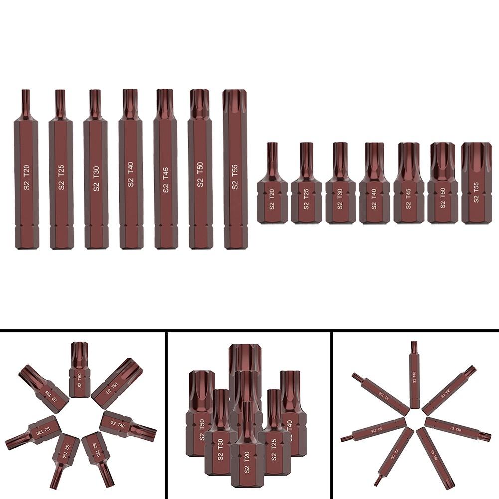 Professional Grade 7pcs T20T25 Star Screwdriver Bit for Precision Work