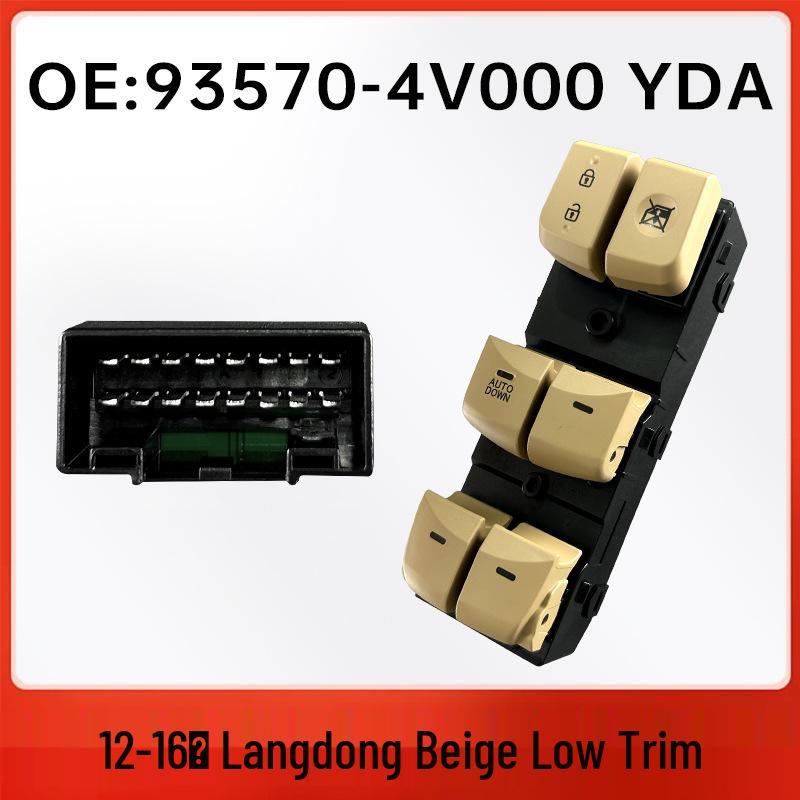 Beige Driver Side Window Lifter Switch for Hyundai Elantra 93570-4V000 Electric